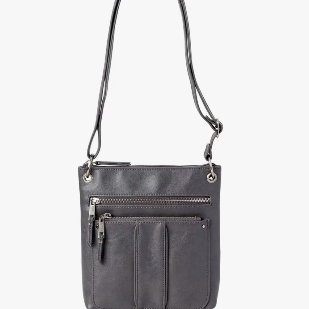 Stylish Gray Leather Bag
